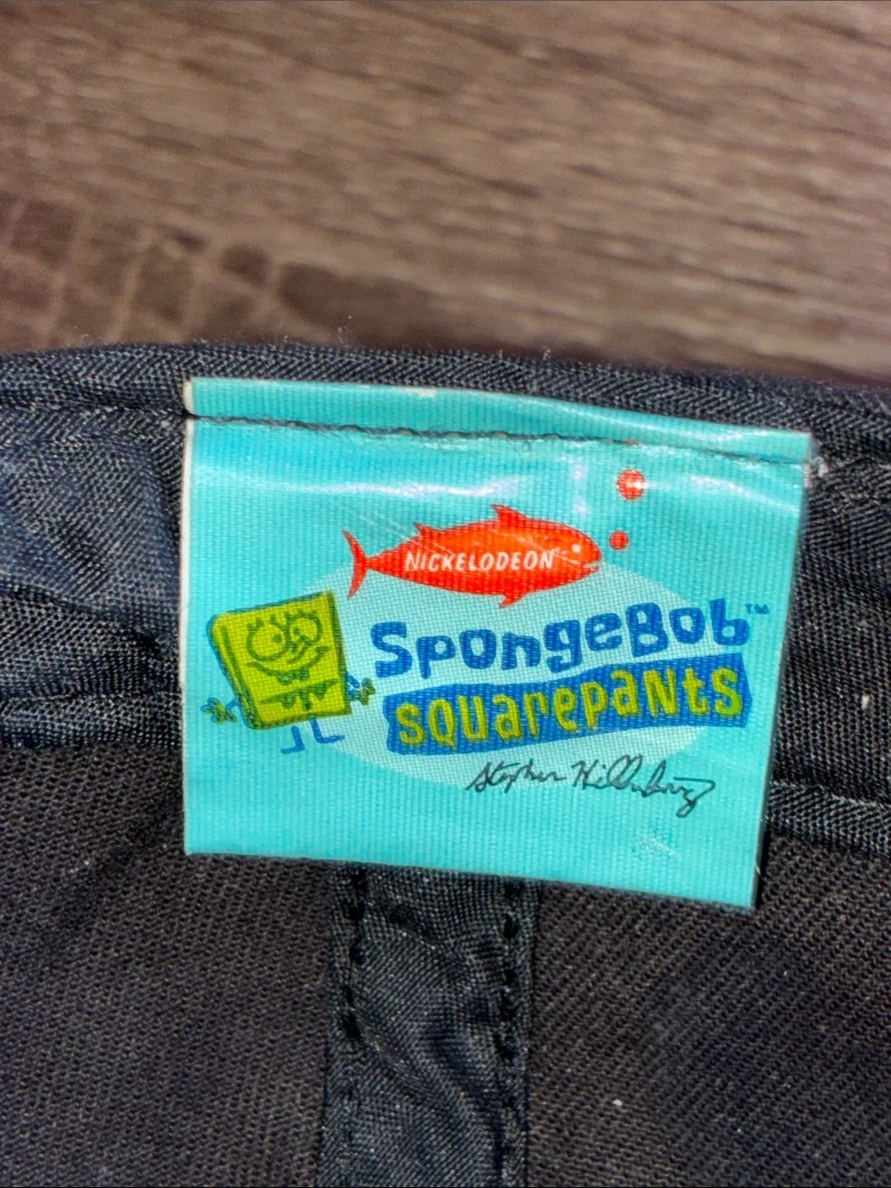 Pre owned Nickelodeon Spongebob Squarepants Black Boys Hat Size 4-7 Krabby 2003